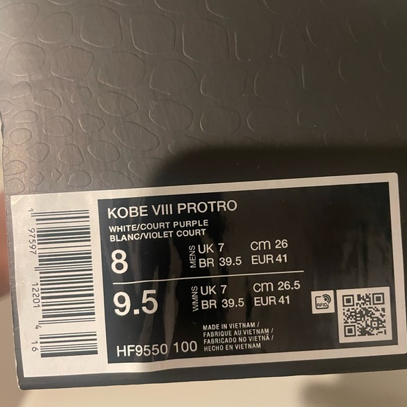 Nike Kobe 8 Protro Lakers Home HF9550-100 Men’s Size 8 - Picture 7 of 7